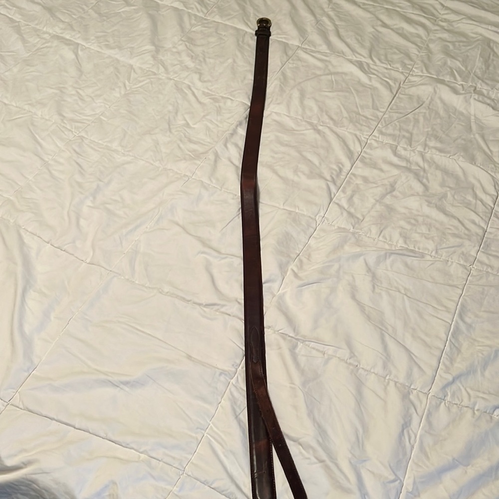 Brown leather belt